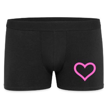 Herz - Männer Boxer Shorts - Schwarz - Vorne