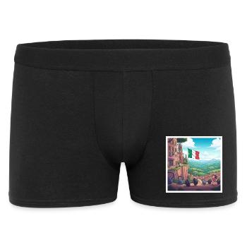 GIDAGI Fitness-Cartoons-Sammlung - Männer Boxer Shorts - Schwarz - Vorne