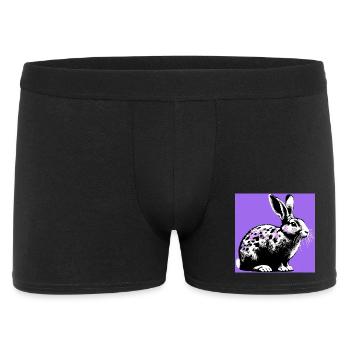 lapin - Boxer Homme - noir - Devant