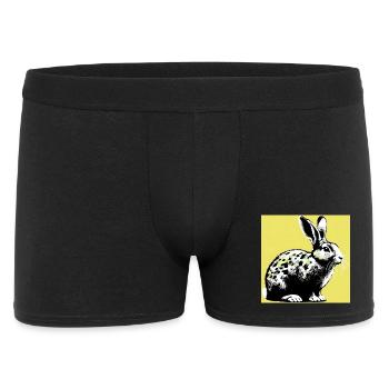 Kaninchen - Männer Boxer Shorts - Schwarz - Vorne