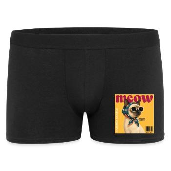 Meow Elegance Sunglass Cat - Men's Boxer Shorts - black - Front