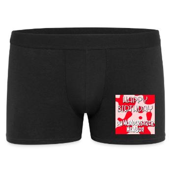 Geburtstag Wunderbarer Mensch - Männer Boxer Shorts - Schwarz - Vorne