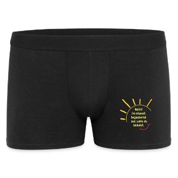 Wenn du lächelst - Männer Boxer Shorts - Schwarz - Vorne