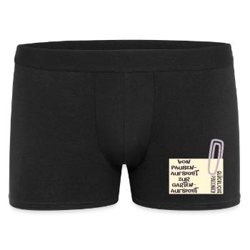 Abschied Lehrerin - Pensionärin Garten - Männer Boxer Shorts - Schwarz - Vorne