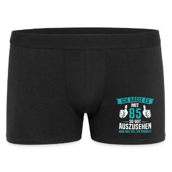 85 Jahre 85. Geburtstag Mann Frau 85 Jahre - Männer Boxer Shorts - Schwarz - Vorne