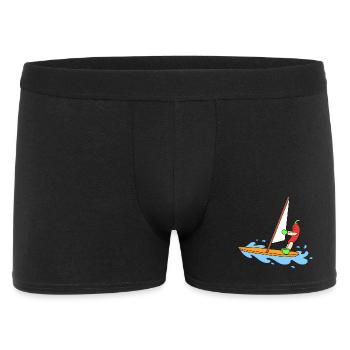 Funny chili sailing - Men's Boxer Shorts - black - Front