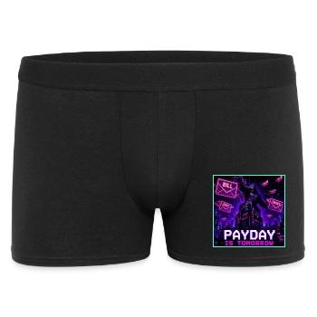 Payday Is Tomorrow Funny Meme - Men's Boxer Shorts - black - Front