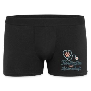 Tierärztin aus Leidenschaft - Männer Boxer Shorts - Schwarz - Vorne