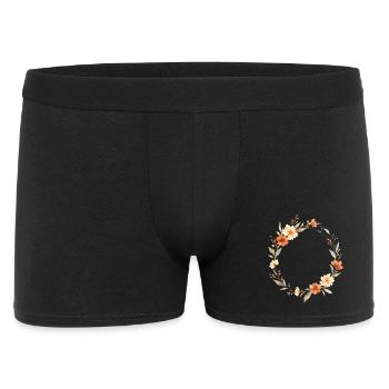 Couronne florale bohème personnalisable - Boxer Homme - noir - Devant