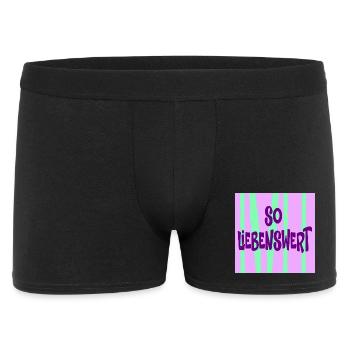 Freundin Liebenswert - Männer Boxer Shorts - Schwarz - Vorne