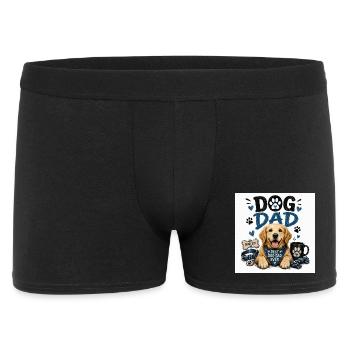Dog dad design paw love style - Men's Boxer Shorts - black - Front