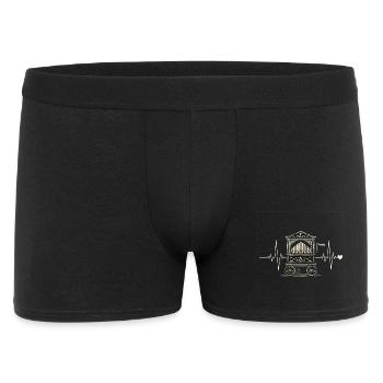 Barrel Organ Heartbeat | Hurdy-gurdy music motif - Men's Boxer Shorts - black - Front