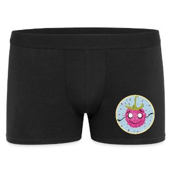 Cuddly raspberry face motif - Men's Boxer Shorts - black - Front