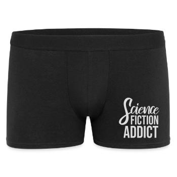 Science Fiction Addict Sci Fi Liebhaber Zitat Text - Männer Boxer Shorts - Schwarz - Vorne