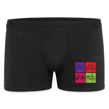 Colorful Distressed Bicycle Pop Art - Men's Boxer Shorts - black - Front
