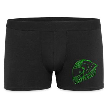 Casque vert néon - Visière - Boxer Homme - noir - Devant