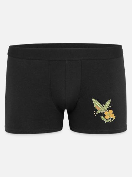 Liner Hawkmoth & Evening Primrose - Men's Boxer Shorts - black