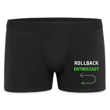 Rollback Enthusiast IT Humor Sysadmin Gift - Men's Boxer Shorts - black - Front