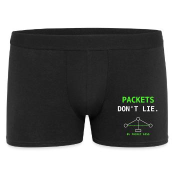 Cadeau humoristique Packets Don’t Lie Network IT - Boxer Homme - noir - Devant