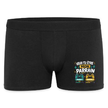 Veux-tu être mon parrain, Demande parrain gamer - Boxer Homme - noir - Devant