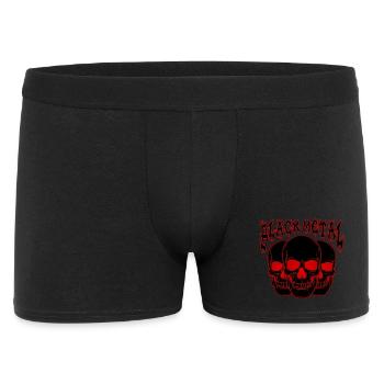 Dreifacher Totenkopf Gothic - Männer Boxer Shorts - Schwarz - Vorne