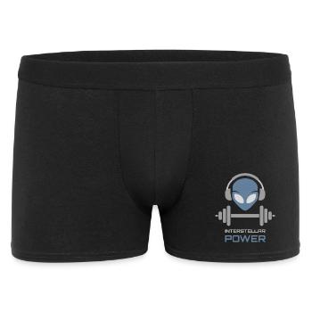 Powerlifting Alien Fitness Gym - Männer Boxer Shorts - Schwarz - Vorne