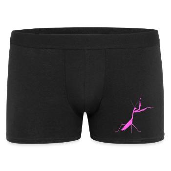 Gottesanbeterin pink - Männer Boxer Shorts - Schwarz - Vorne