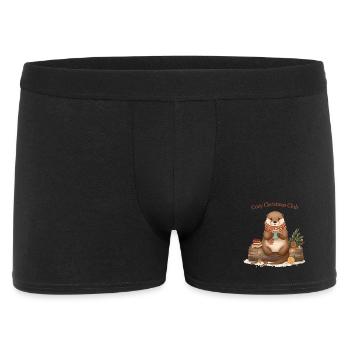 Cozy Christmas Club Otter Weihnachten - Men's Boxer Shorts - black - Front