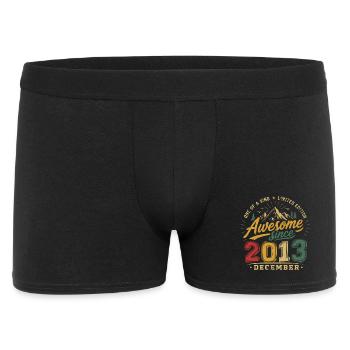 Vintage December 2013 Retro Birthday Gift - Men's Boxer Shorts - black - Front