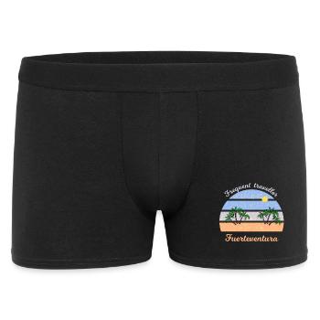 Frequent Traveler Fuerteventura Retro - Men's Boxer Shorts - black - Front