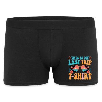 This Is My Last Trip Retro Urlaub - Männer Boxer Shorts - Schwarz - Vorne