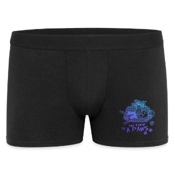 Je prends un Paws - Chat qui fait des biscuits - Boxer Homme - noir - Devant