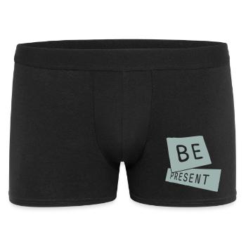 Be present at the moment here and now Quote Text - Men's Boxer Shorts - black - Front