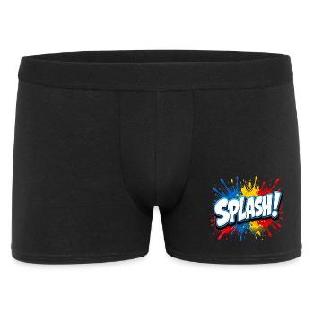Comic lettering with splashes of paint – Pop Art Sty - Men's Boxer Shorts - black - Front