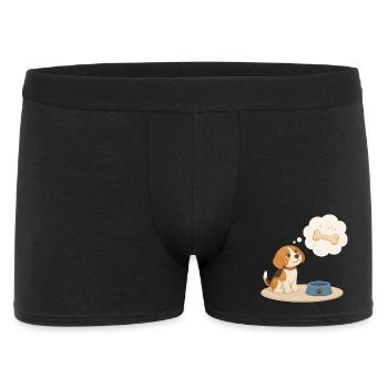Beagle träumt von einem Knochen - Männer Boxer Shorts - Schwarz - Vorne