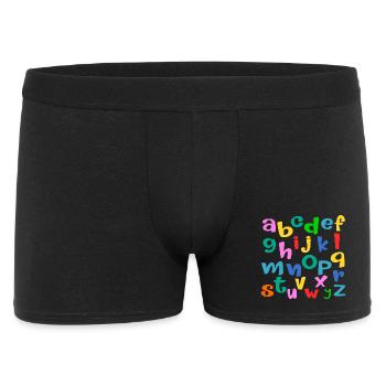 School Child ABC Letters - Men's Boxer Shorts - black - Front