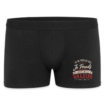 Je ne vieillis pas je prends de la valeur - Boxer Homme - noir - Devant
