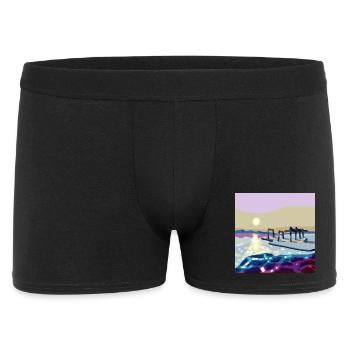 Westlich über die Wellen mit einem Pier - Männer Boxer Shorts - Schwarz - Vorne