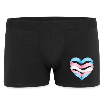 Transgender Herzdesign S1 - Männer Boxer Shorts - Schwarz - Vorne