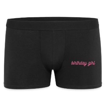 Birthday Girl in Pink Font - Girlie & Feminine - Men's Boxer Shorts - black - Front