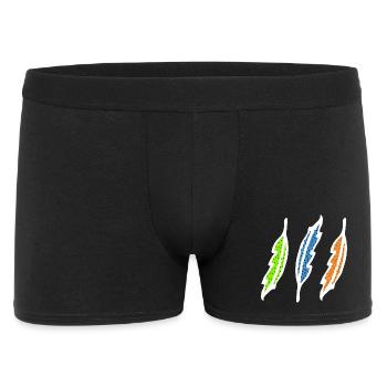 Plumes coloré illustration boho - Boxer Homme - noir - Devant