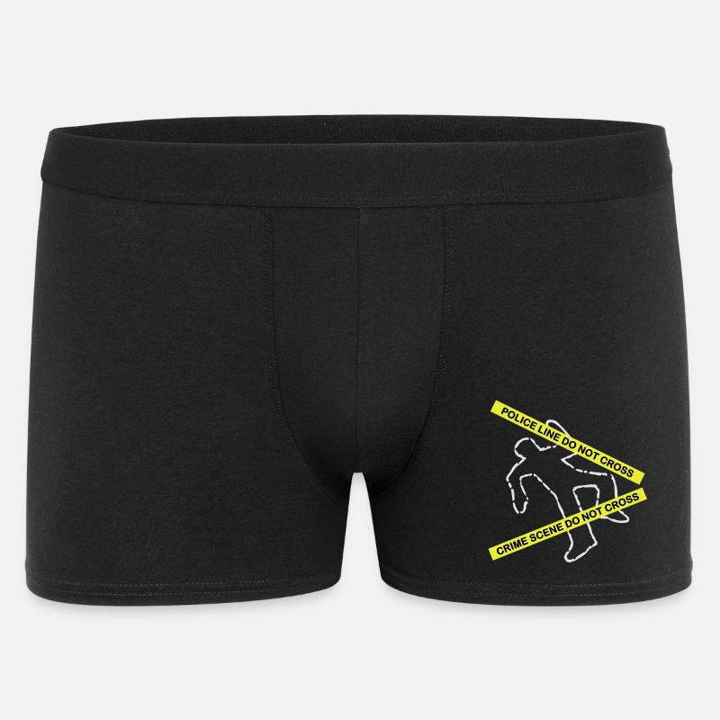 Tatort-Set - Männer Boxer Shorts - Schwarz