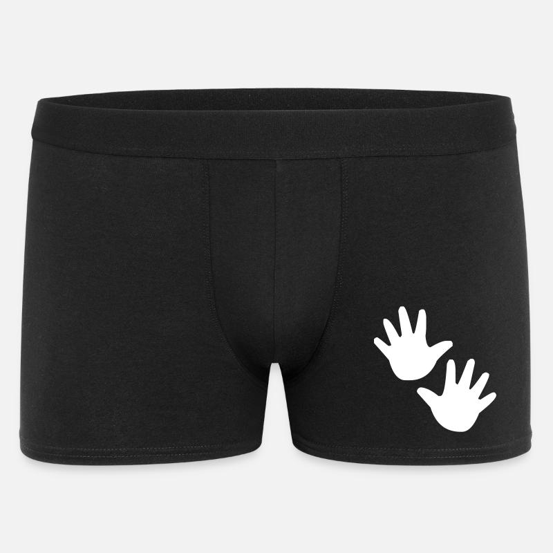 Hand Hände Kind Kinder - Männer Boxer Shorts - Schwarz