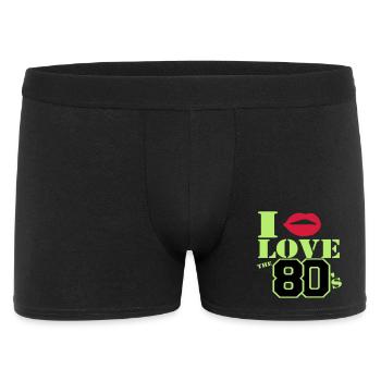 Ich liebe die 80er Jahre - Männer Boxer Shorts - Schwarz - Vorne
