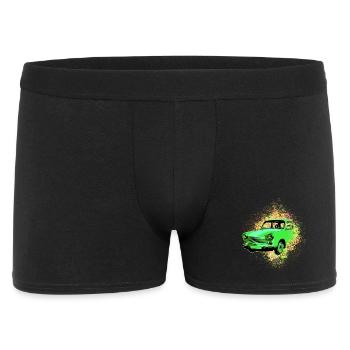 Carton Psychédélique Trabi GDR | Voiture culte - Boxer Homme - noir - Devant