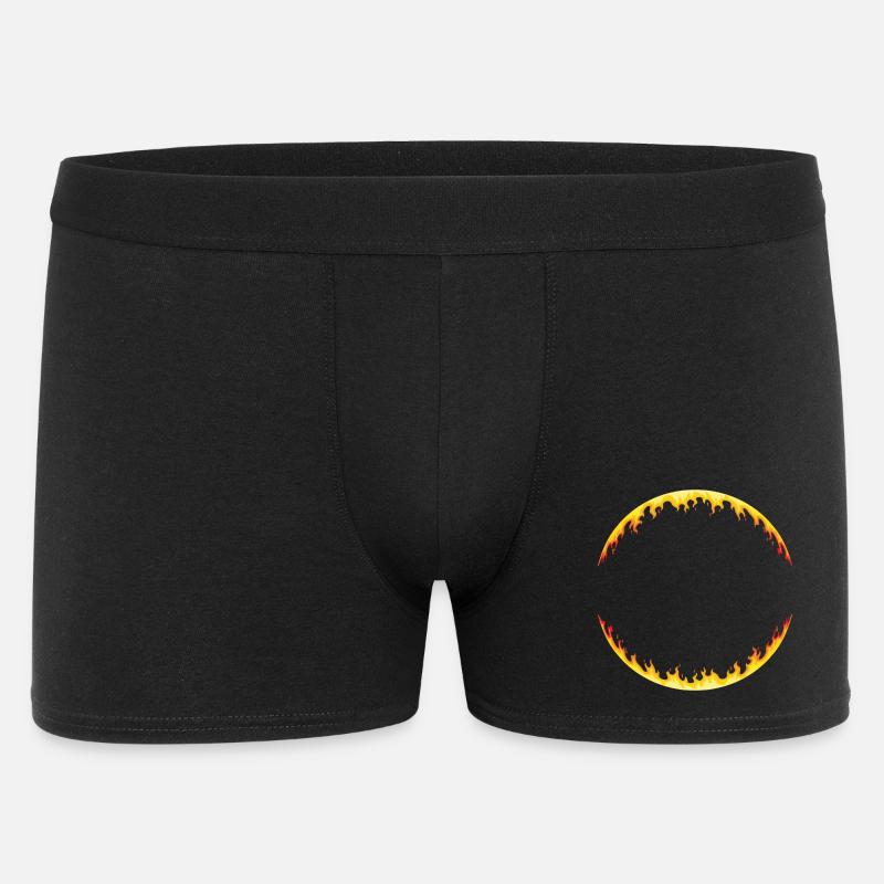 Fire circle | circle on fire - Men's Boxer Shorts - black
