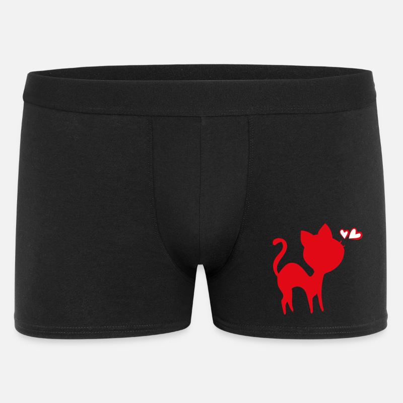 cat - Männer Boxer Shorts - Schwarz