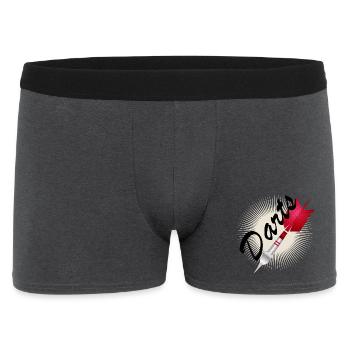 bright red dart with darts typography - Men's Boxer Shorts - charcoal grey - Front