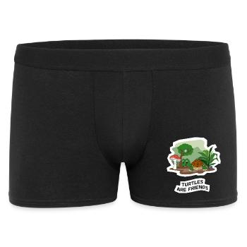 Les tortues sont amies - Boxer Homme - noir - Devant