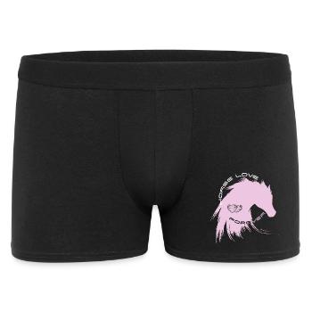 Cheval Amour Équitation Sport Cheval Amour Pink Mane Gir - Boxer Homme - noir - Devant